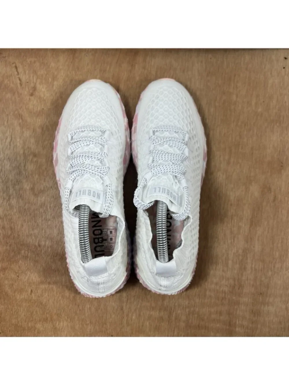 NO BULL Women Size 8.5 White SuperFabric Trainers Running Shoes